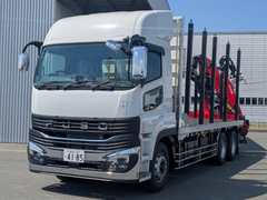 三菱ふそう 大型 平ボディ（クレーン付） 2KG-FV80VYP (105516) 1枚目