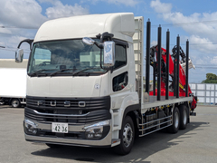 三菱ふそう 大型 平ボディ（クレーン付） 2KG-FV80VYP (108684) 1枚目