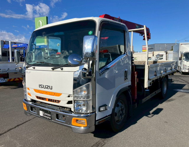 いすゞ エルフ 小型 平ボディ（クレーン付） SKG-NPR85YN(98268) 1枚目