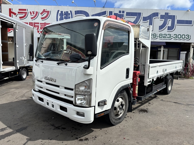 いすゞ エルフ 中型 平ボディ（クレーン付） SKG-NPR85YN(108355) 1枚目