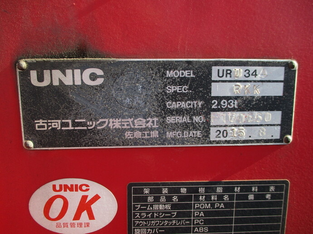 いすゞ フォワード 中型 平ボディ（クレーン付） TKG-FRR90S1(9610) 9枚目