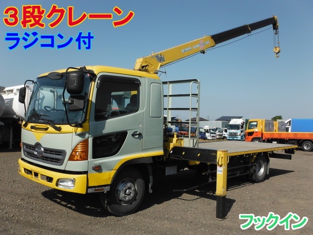 日野 レンジャー 中型 平ボディ（クレーン付） ADG-FD7JLWA(8600) 1枚目