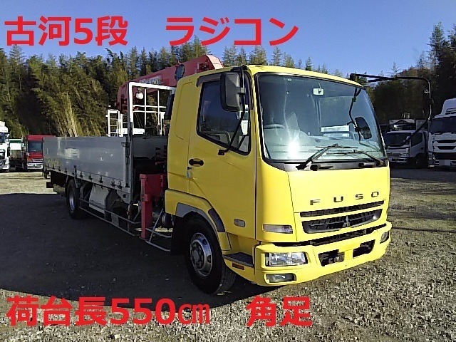 三菱ふそう ファイター 中型 平ボディ（クレーン付） PDG-FK61F(7633) 1枚目
