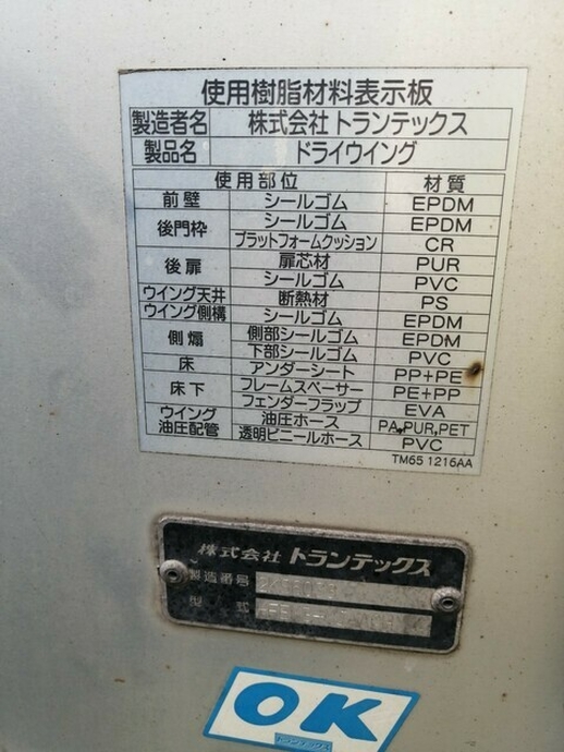 日野 レンジャー 増トン ウィング BDG-FE7JMWG(6925) 23枚目