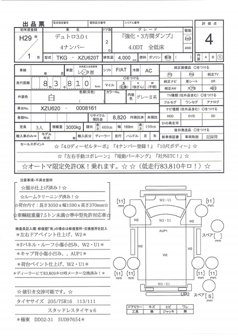 日野 デュトロ 小型 土砂ダンプ TKG-XZU620T(89801) 45枚目