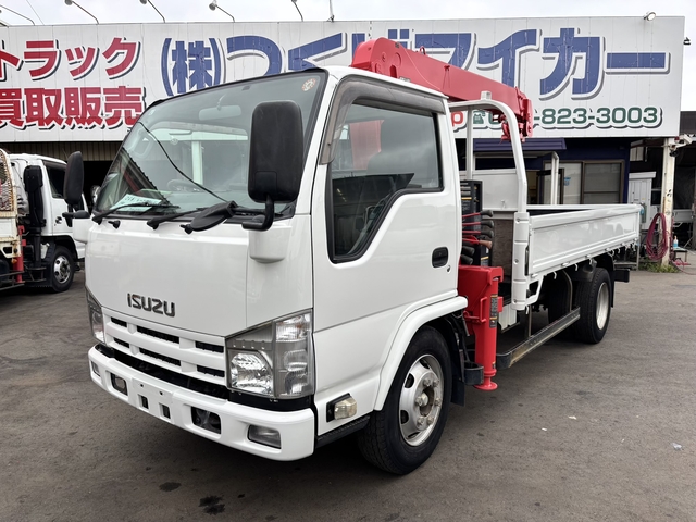 いすゞ エルフ 小型 平ボディ（クレーン付） TKG-NKR85R(108483) 1枚目