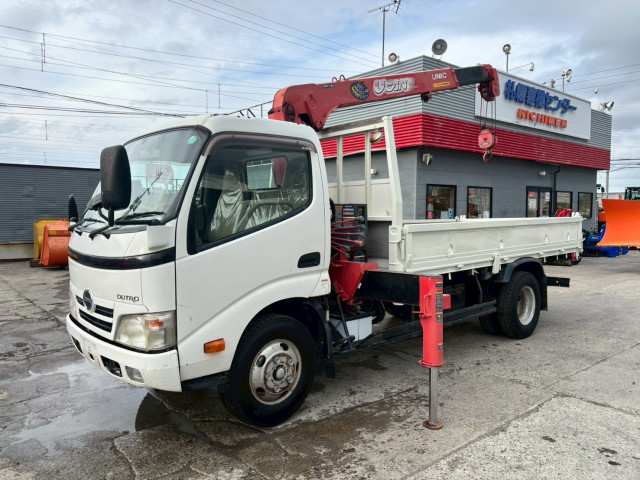 日野 デュトロ 中型 平ボディ（クレーン付） BKG-XZU344M(98007) 2枚目