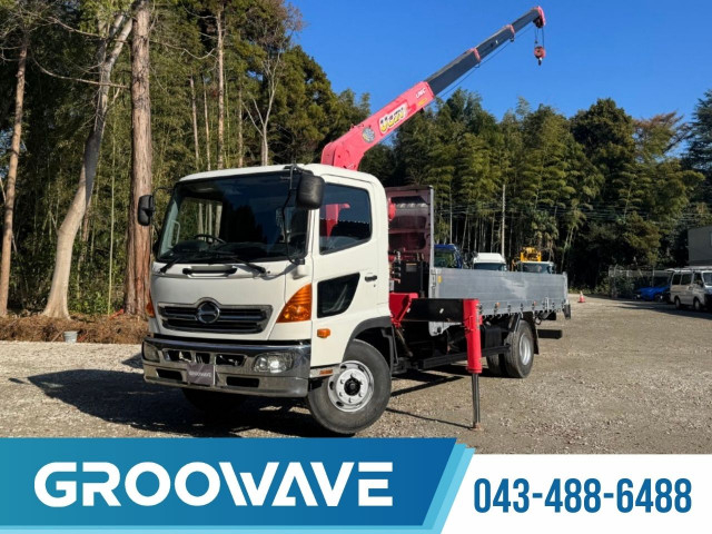 日野 レンジャー 中型 平ボディ（クレーン付） TKG-FC9JKAP(98597) 1枚目