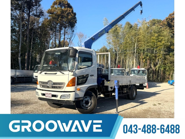 日野 レンジャー 中型 平ボディ（クレーン付） TKG-FC9JKAP(99234) 1枚目