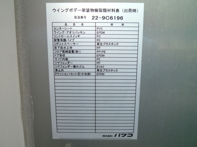 三菱ふそう ファイター 中型 ウィング 2KG-FK65F(99732) 15枚目