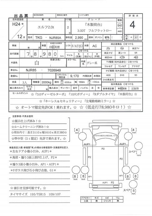 いすゞ エルフ 小型 平ボディ TKG-NJR85A(102126) 43枚目