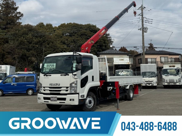 いすゞ フォワード 中型 平ボディ（クレーン付） 2RG-FRR90S2(102506) 1枚目