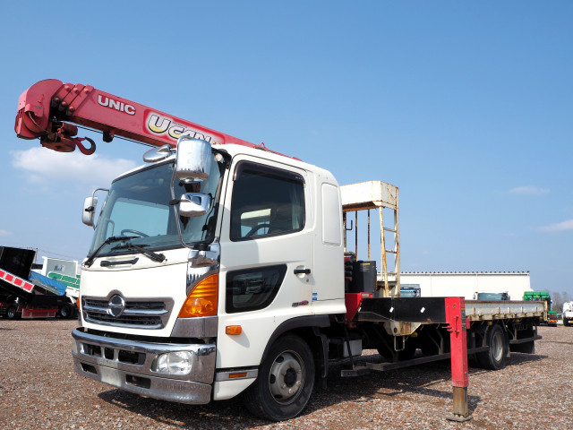 日野 レンジャー 中型 平ボディ（クレーン付） TKG-FD9JMAA(103244) 1枚目