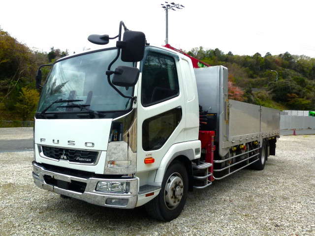 三菱ふそう ファイター 増トン 平ボディ（クレーン付） 2KG-FK65FZ(103674) 1枚目