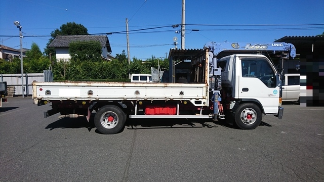 Isuzu elf Small Crane equipped trucks KK-NPR72PR(1945) 4枚目