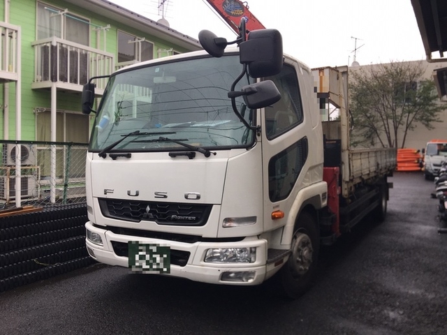 三菱ふそう ファイター 増トン 平ボディ（クレーン付） QKG-FK62FZ(2240) 1枚目