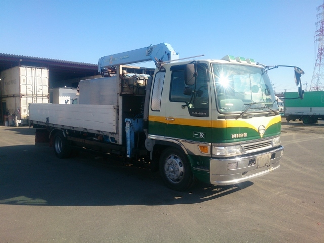日野 レンジャー 増トン 平ボディ（クレーン付） KC-FE1JLBA(1443) 1枚目