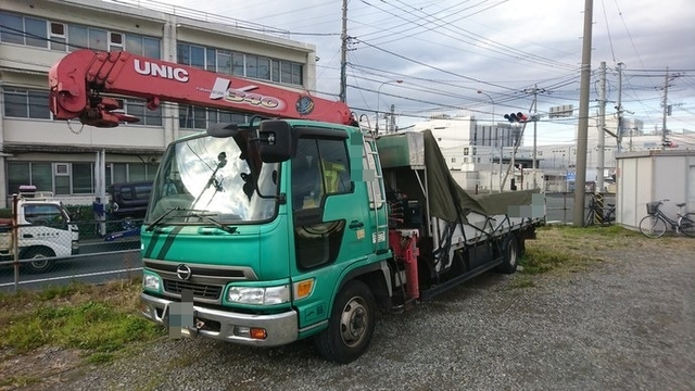 日野 レンジャー 中型 平ボディ（クレーン付） KK-FD1JLDA(2448) 1枚目