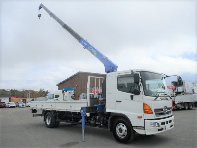 日野 レンジャー 中型 平ボディ（クレーン付） TKG-FD9JLAA(35466) 1枚目