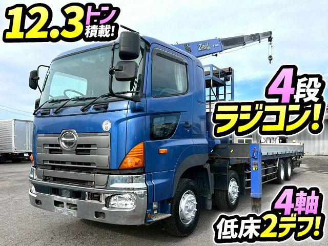 日野 プロフィア 大型 平ボディ（クレーン付） QPG-FW1EXEG(98142) 1枚目