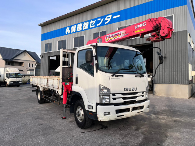 いすゞ フォワード 中型 平ボディ（クレーン付） TKG-FRR90S1(87603) 2枚目