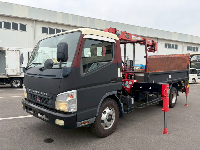 三菱ふそう キャンター 小型 平ボディ（クレーン付） PA-FE83DGY(110793) 2枚目