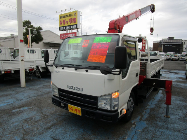 いすゞ エルフ 小型 平ボディ（クレーン付） TKG-NKR85AR(102730) 1枚目