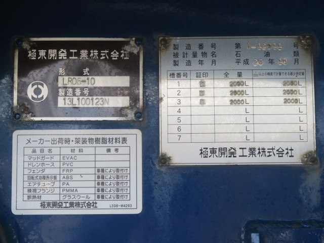 いすゞ フォワード 増トン タンクローリー SKG-FSR90S2(110781) 8枚目