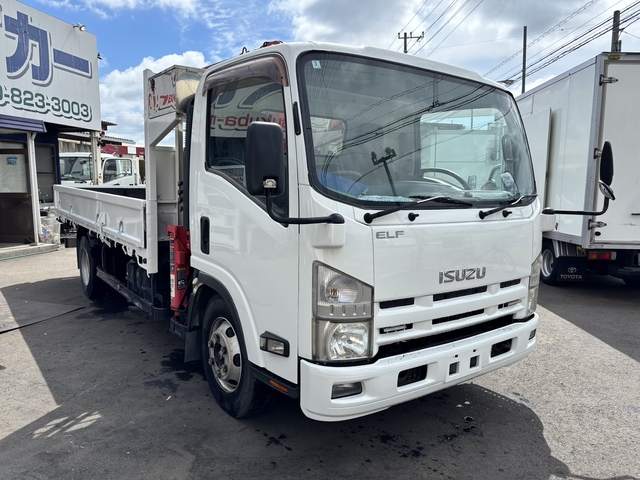 いすゞ エルフ 中型 平ボディ（クレーン付） SKG-NPR85YN(108355) 3枚目