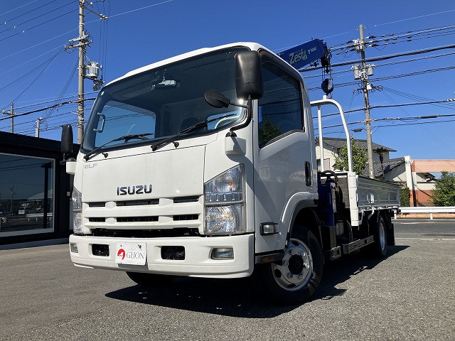 いすゞ エルフ 小型 平ボディ（クレーン付） TDG-NPS85AR(112801) 1枚目