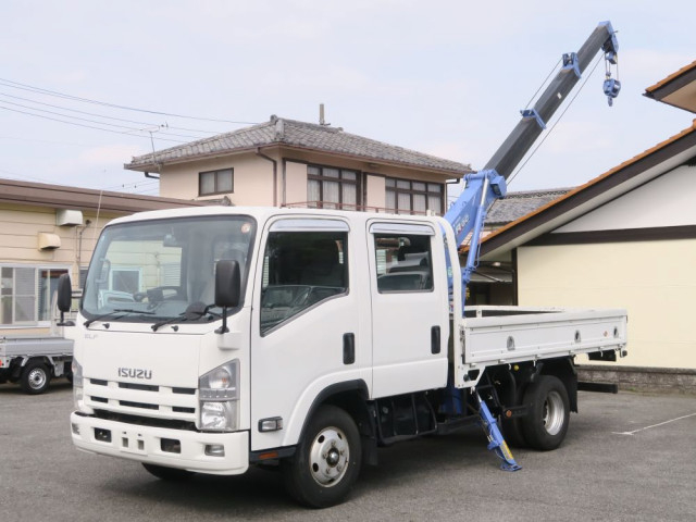 いすゞ エルフ 小型 平ボディ（クレーン付） TKG-NPR85AR(110740) 1枚目