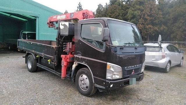 三菱ふそう キャンター 小型 平ボディ（クレーン付） PA-FE73DEN(2996) 1枚目