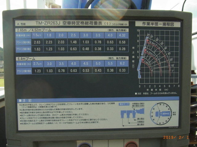 日野 デュトロ 小型 平ボディ（クレーン付） PB-XZU341M(3640) 16枚目