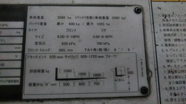 住友 その他・不明 その他 フォークリフト 41FB15PE(3741) 20枚目